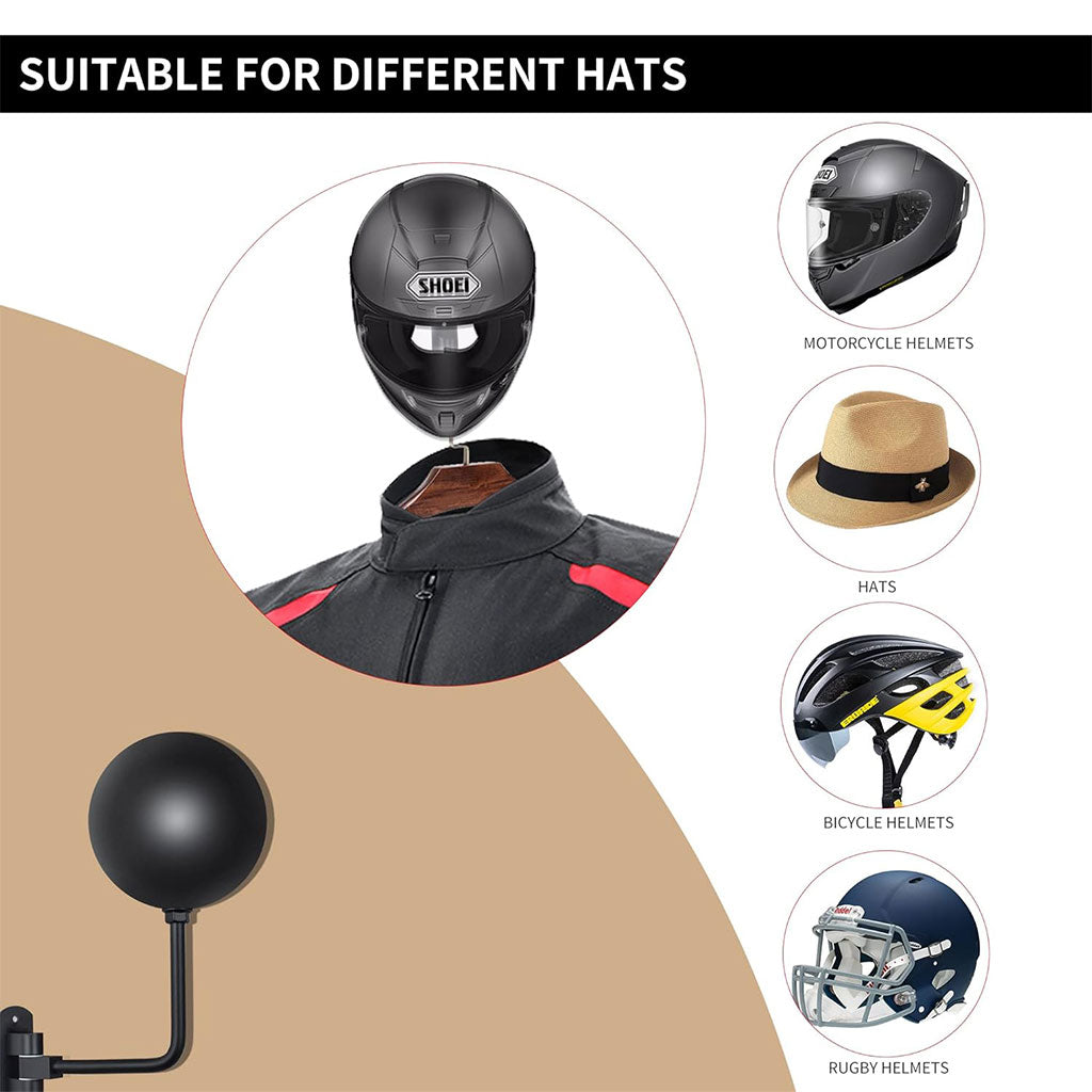 Support Casque Mural Pivotant : Aluminium Spatial et Gain de Place