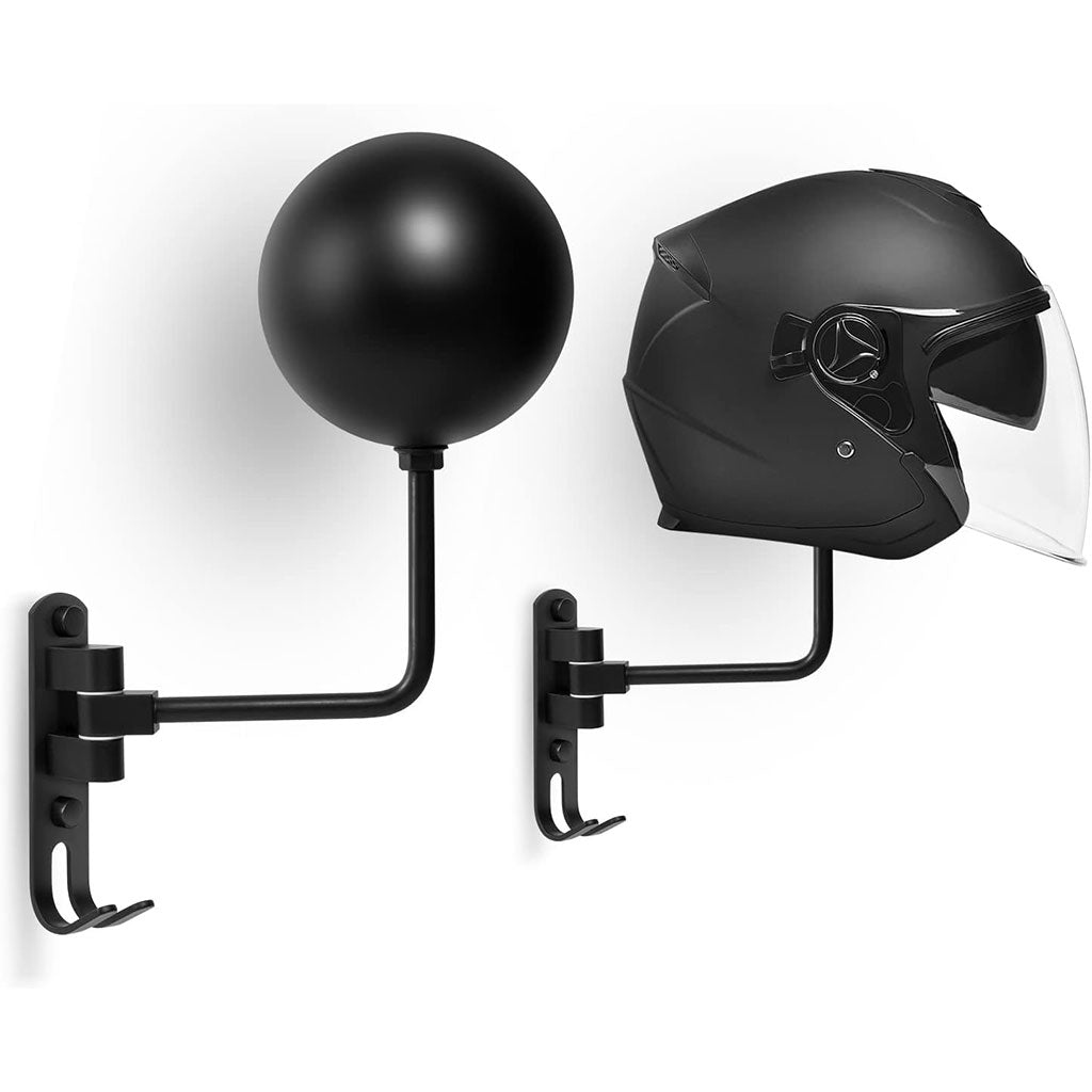 Support Casque Mural Pivotant : Aluminium Spatial et Gain de Place