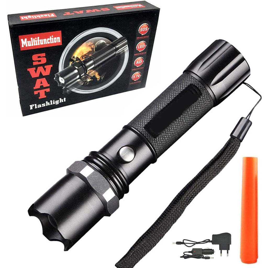 Lampe Torche SWAT LED – Puissance Tactique & Rechargeable