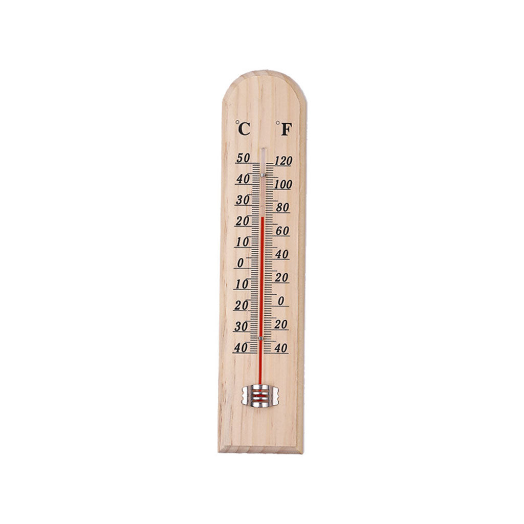 Thermomètre en Bois Naturel : Précision Intérieure et Extérieure