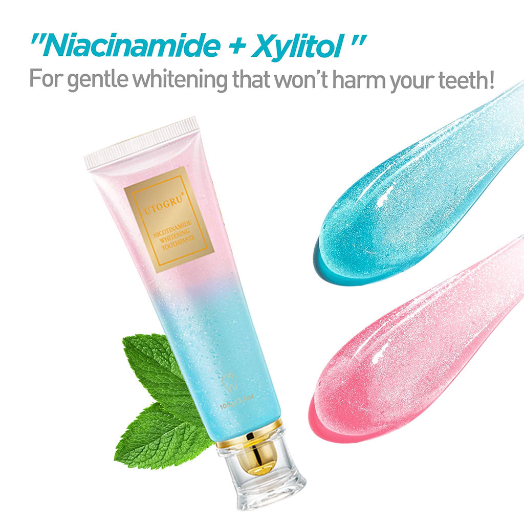 Dentifrice UTOGRU Blanchissant au Niacinamide – Soin Complet & Haleine Fraîche