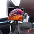 Support Téléphone Voiture Appui-Tête avec Crochet 2 en 1 Universel Antidérapant