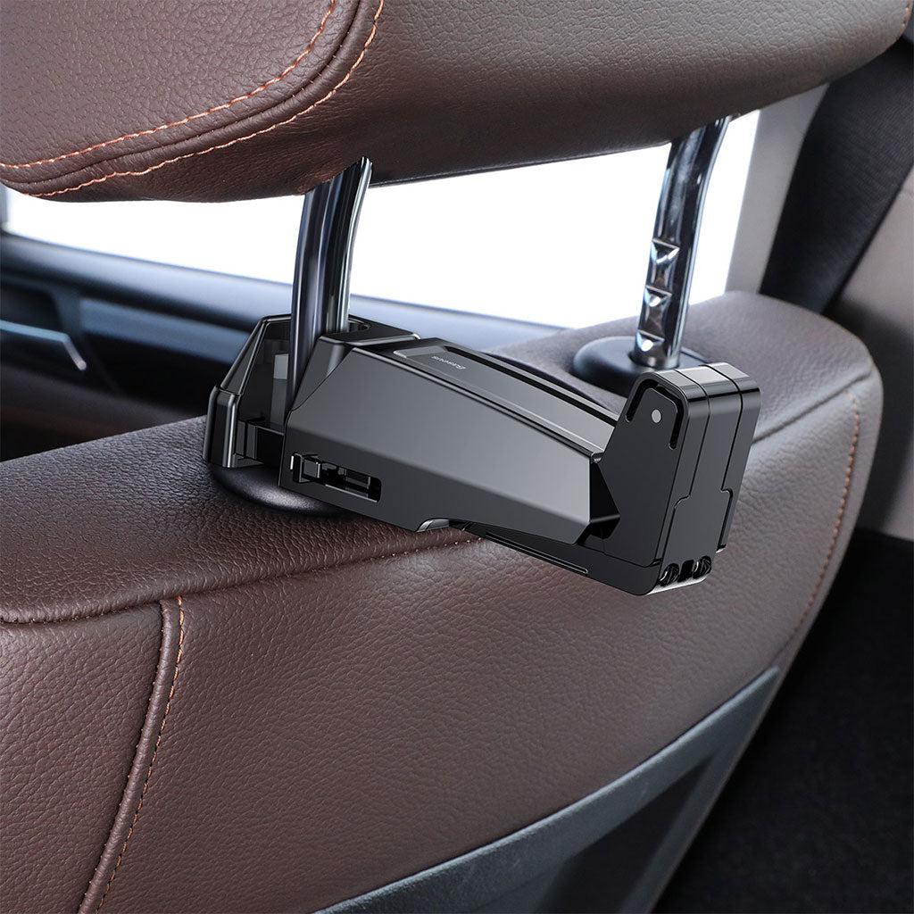Support Téléphone Voiture Appui-Tête avec Crochet 2 en 1 Universel Antidérapant