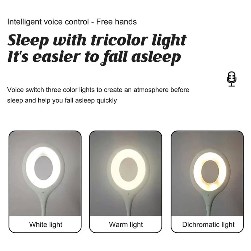 Lampe de Lecture USB Intelligente à Contrôle Vocal – Éclairage Flexible et Moderne
