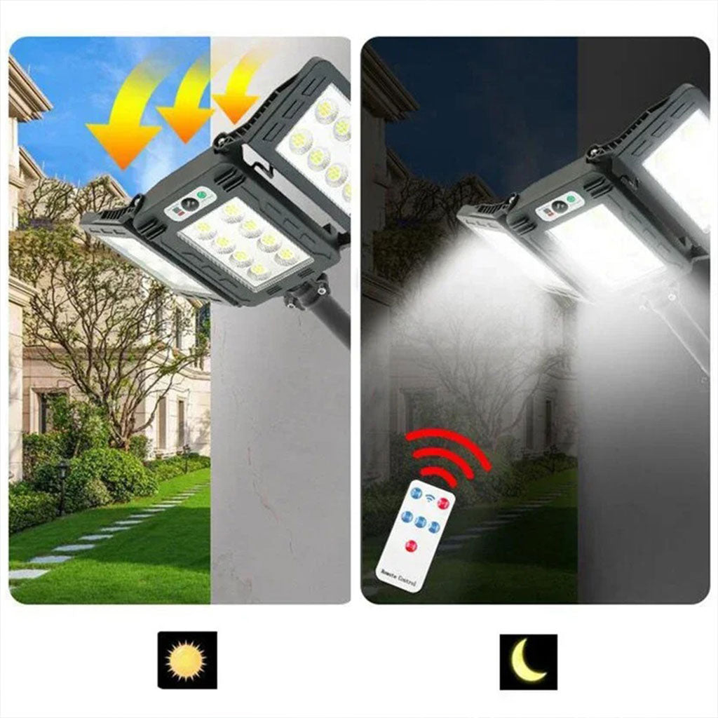 Applique Murale LED Solaire Intelligente 800 LED avec Détecteur de Mouvement Radar