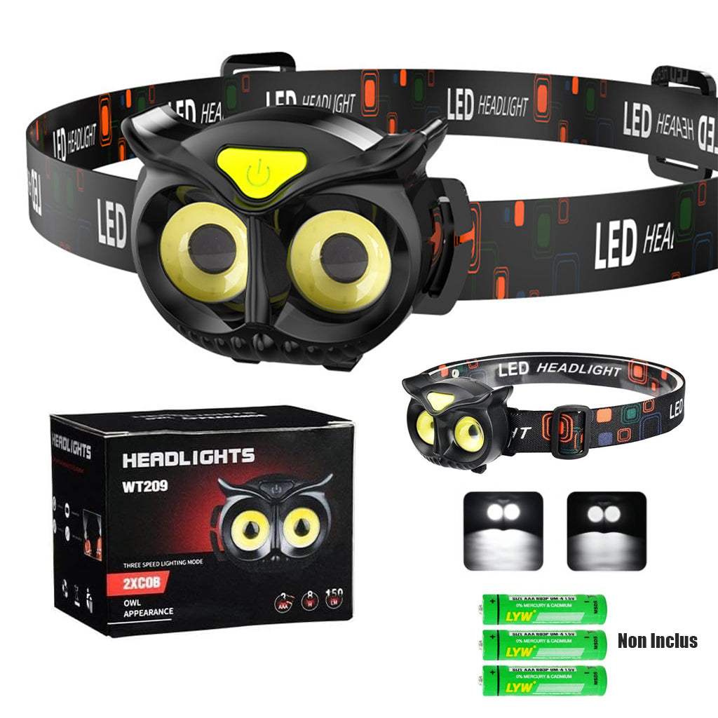 Lampe Frontale WT-209 COB – Éclairage Puissant et Mode SOS