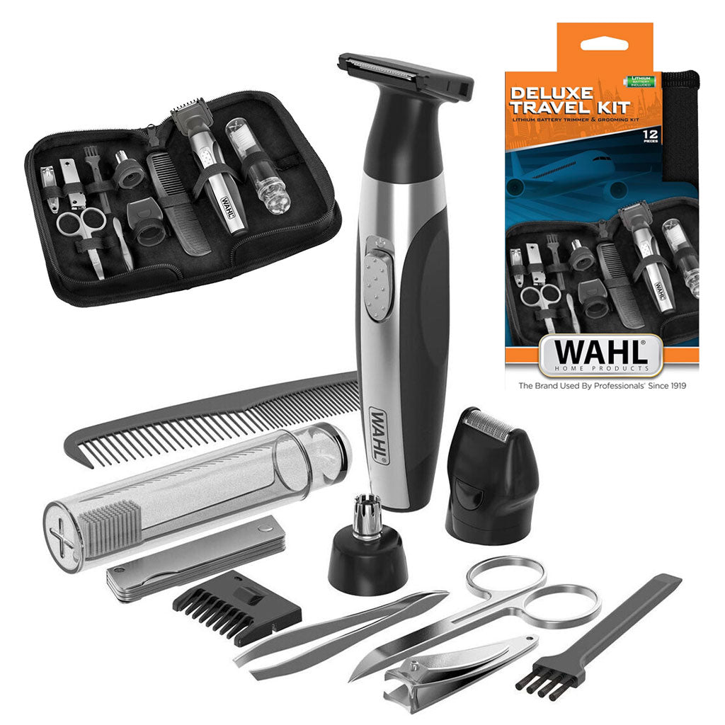 Kit Grooming Homme Wahl Deluxe – Tondeuse Sans Fil & Accessoires Voyage