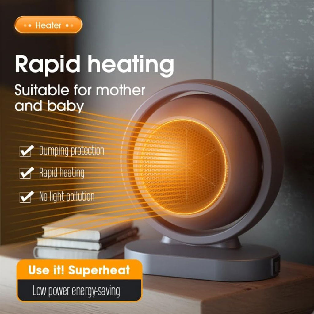 Chauffage Soufflant Intelligent 380W – Air Pur et Sécurité Maximale