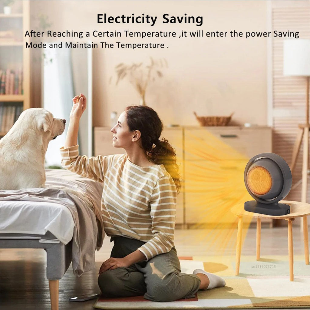 Chauffage Soufflant Intelligent 380W – Air Pur et Sécurité Maximale