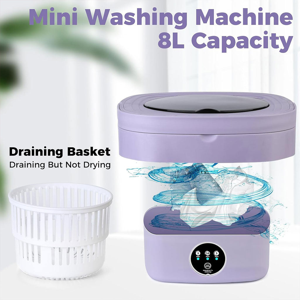 Mini Machine à Laver Pliable et Portable : Hygiène et Praticité en un Seul Geste