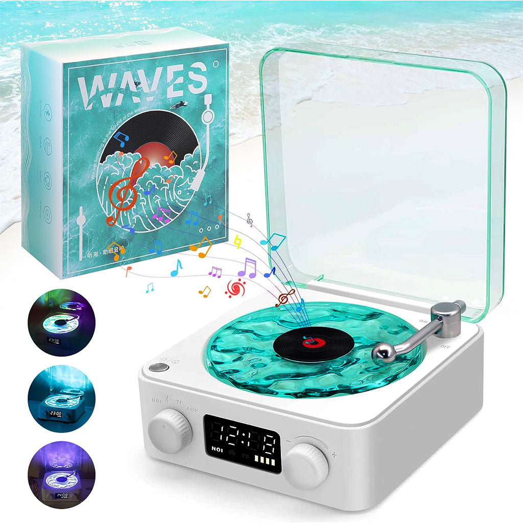 Haut-Parleur Veilleuse Vinyle Rétro : Une Immersion Sensorielle avec Sons de la Nature