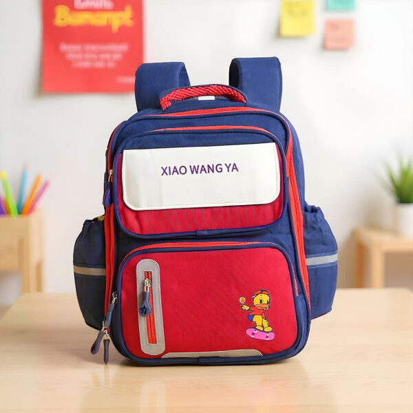 Sac à Dos Scolaire Xiao Wang Ya Rouge – Confort, Sécurité et Design Ergonomique