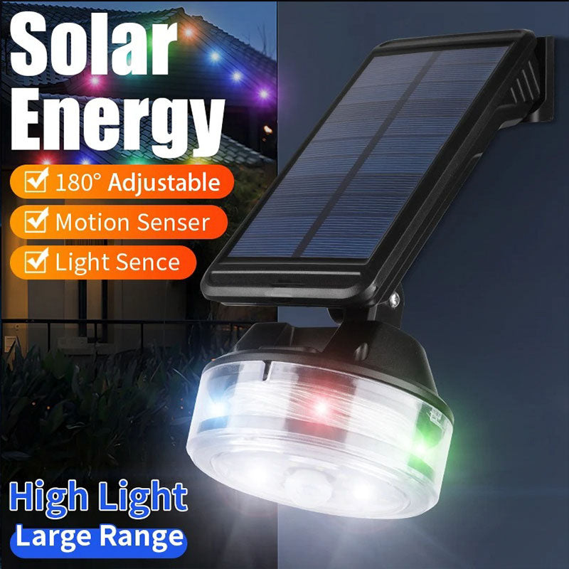 Applique Solaire avec Guirlande LED 8m – Capteur de Mouvement & RGB