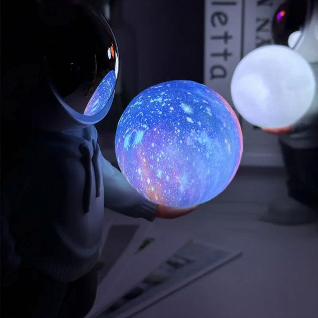Lampe Lune Astronaute 3D pour Enfants – LED & Haut-Parleur Bluetooth