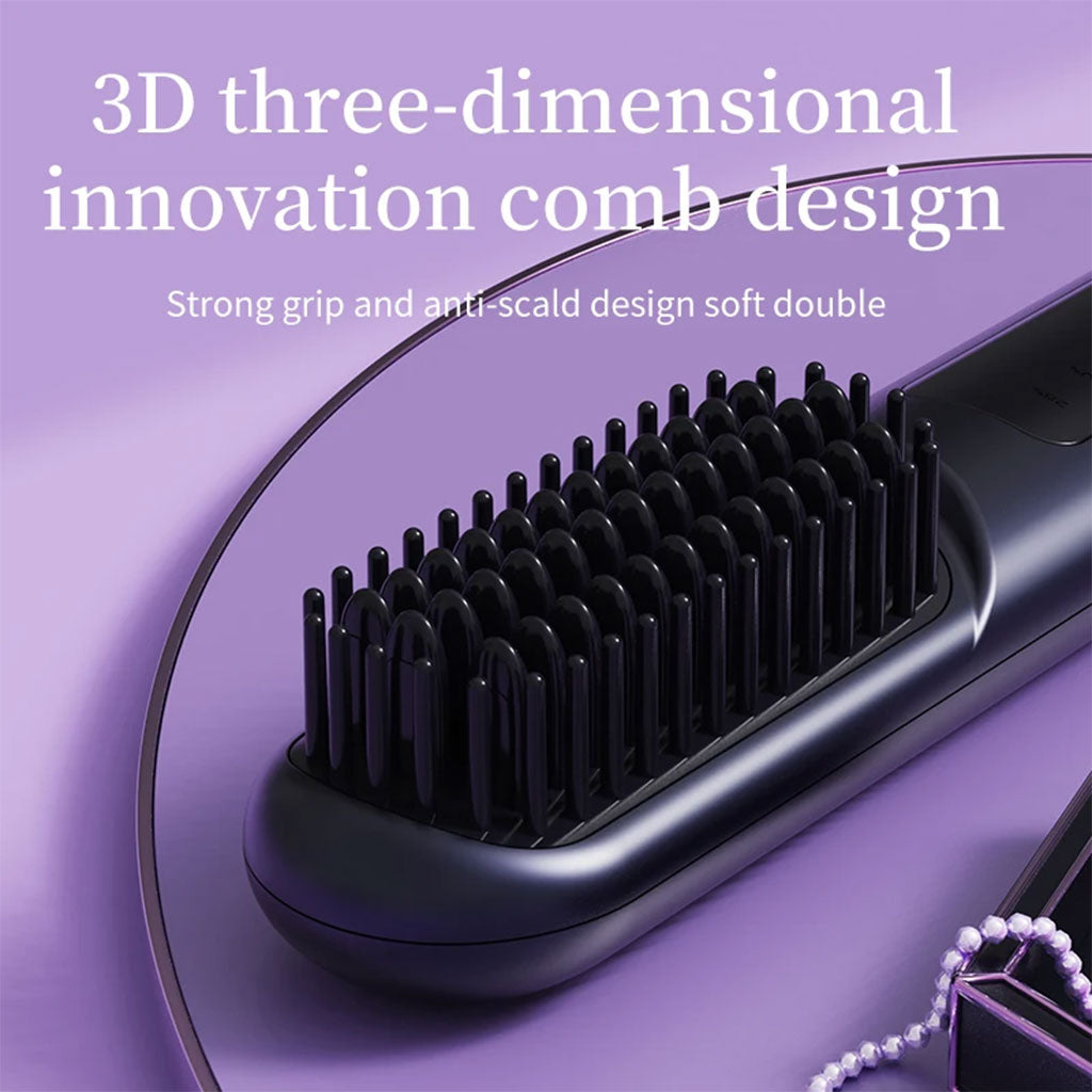 Brosse Lissante et Bouclante Chauffante 2-en-1 : Performance et Protection Capillaire