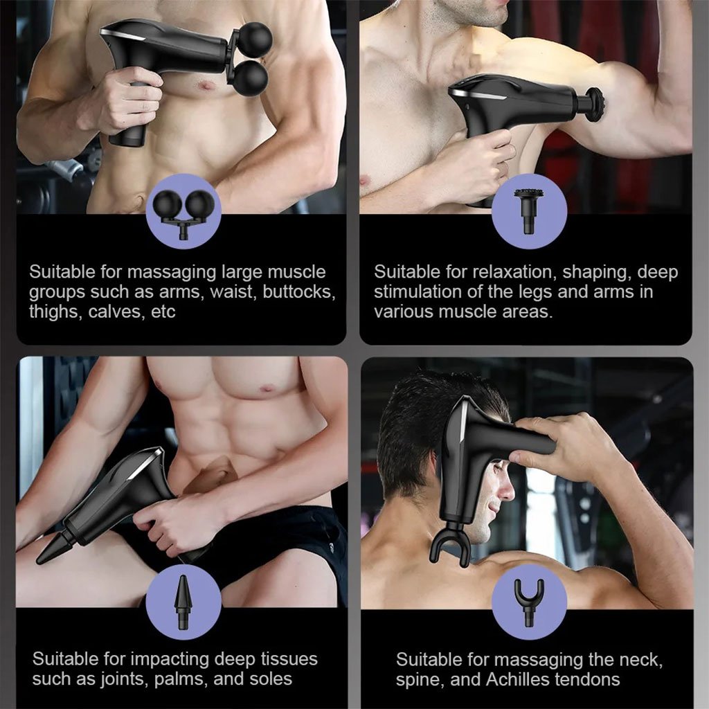 Pistolet de Massage Double Tête – Soulagement Profond et Rapide image 9