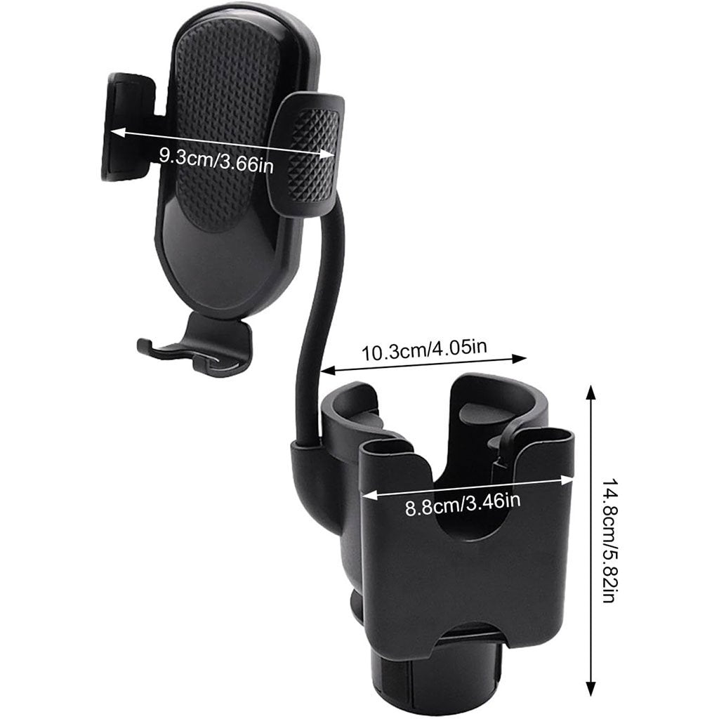 Support Téléphone Voiture avec Porte-Gobelet Intégré – Réglable & Rotatif image 8