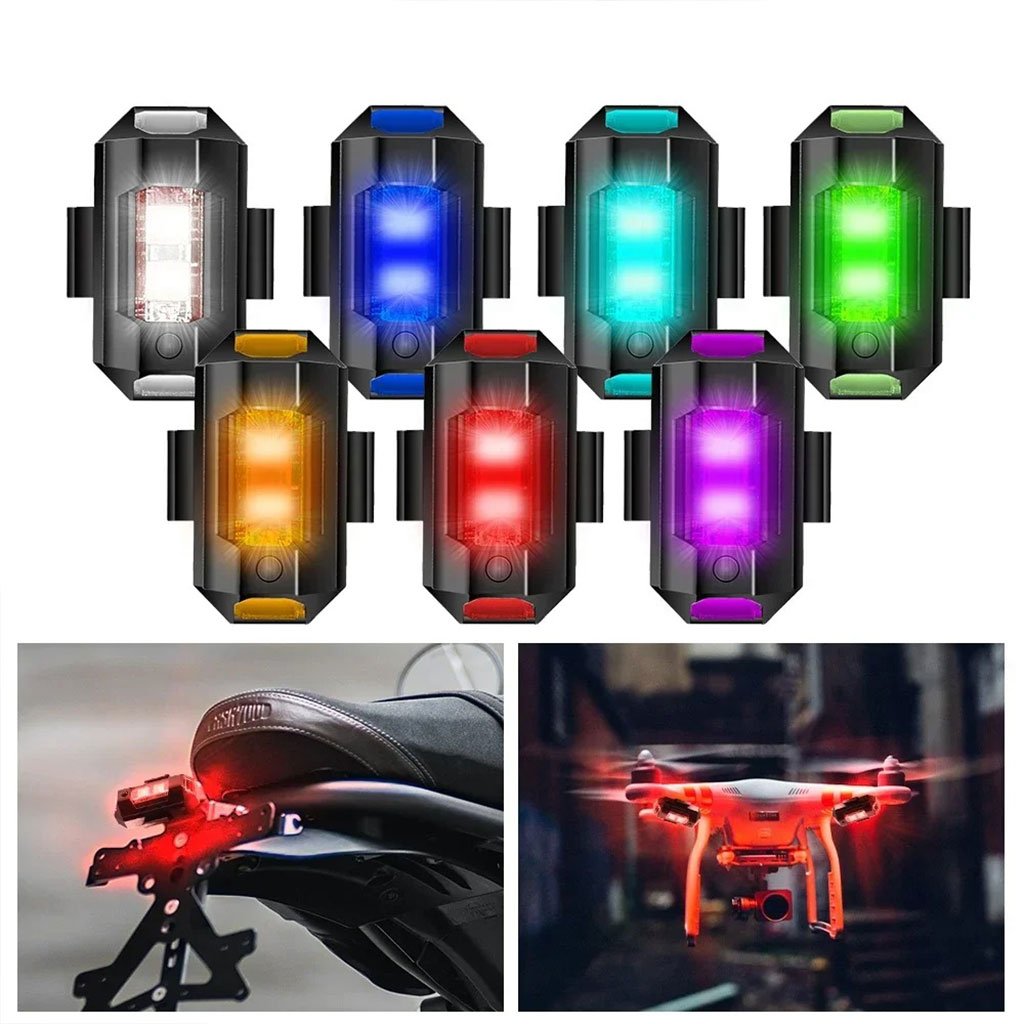 Lumière de Signalisation Multicolore 35 Modes – Rechargeable USB image 0
