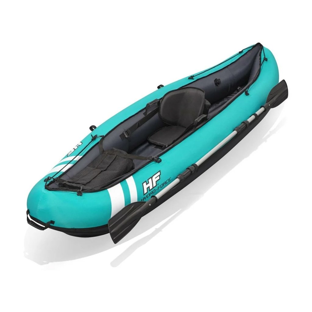 Hydro-Force Kayak Ventura Gonflable avec Siège, Pompe et Rame – 130 kg Bestway 65118 – قارب كاياك قابل للنفخ مع مجداف ومقعد image 3