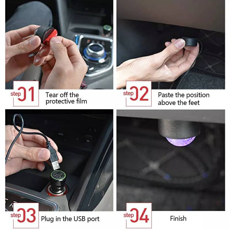 Éclairage LED Ambiance Étoilée USB – 4 Lumières Multicolores image 3