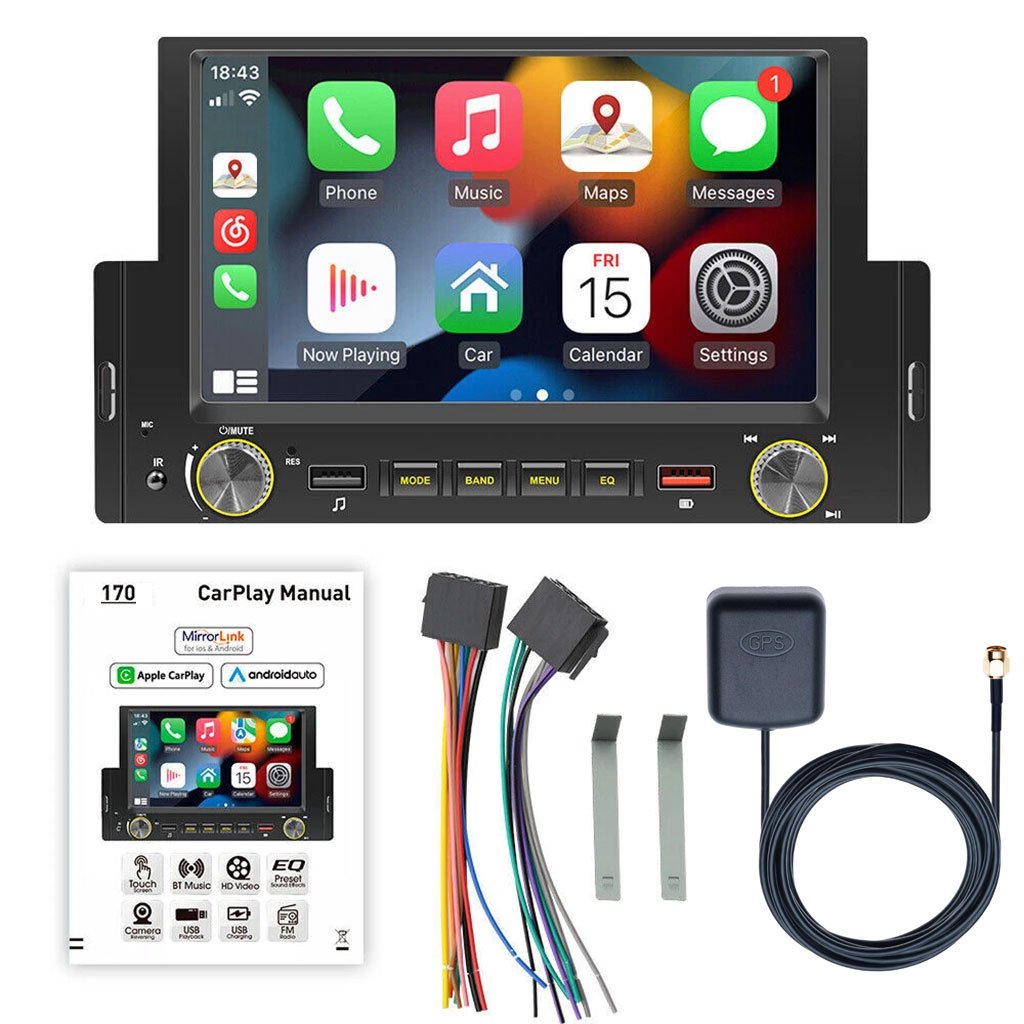 Autoradio à écran tactile avec Apple CarPlayer Android Auto et GPS Intégré image 0