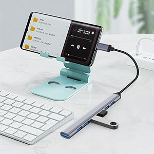 Hub USB-C 7-en-1 Ultra Plat en Aluminium – 7 Ports USB 2.0 image 4
