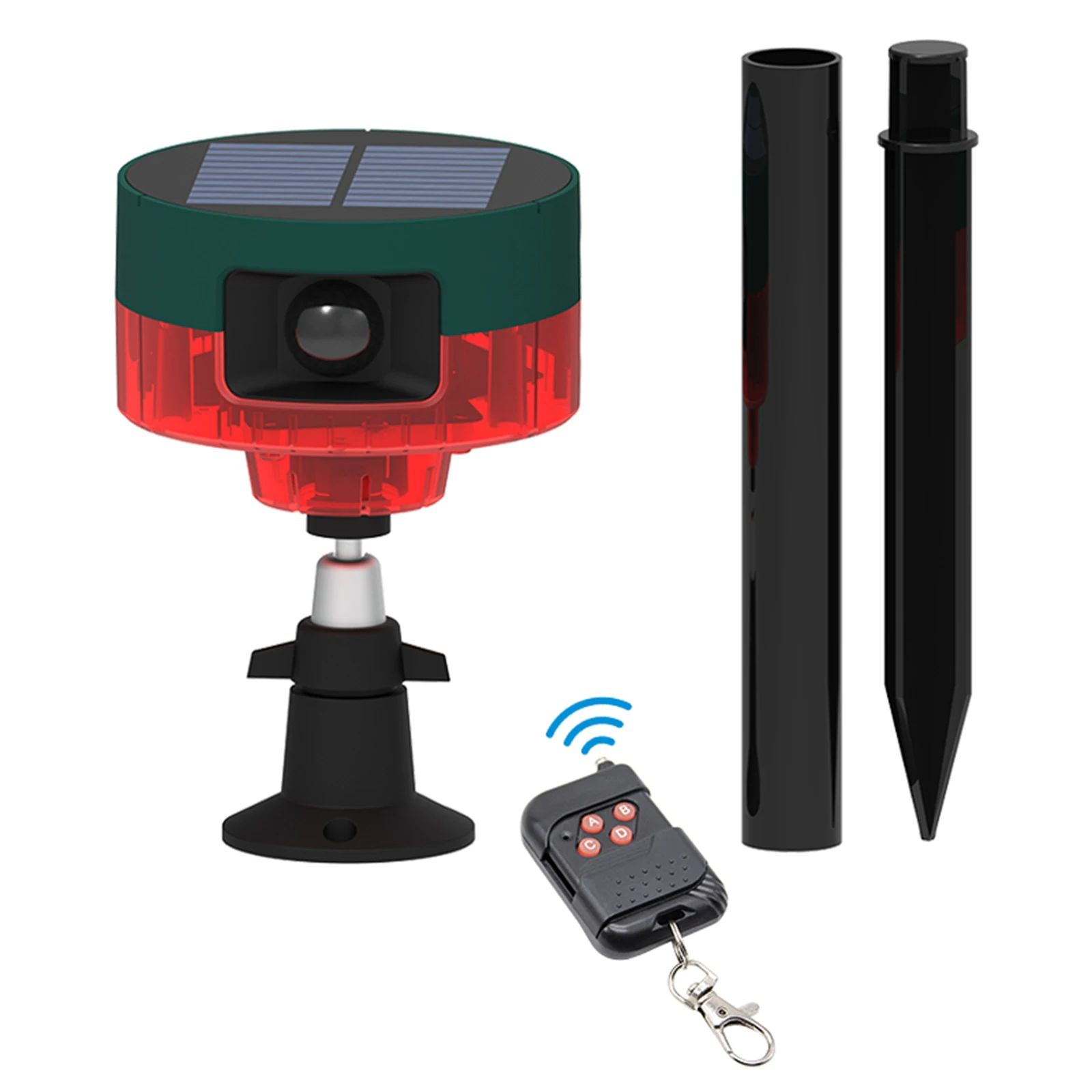 Lampe d’Alerte Solaire avec Capteur de Mouvement et Télécommande – Son Personnalisable, 130 dB, IP55 image 0