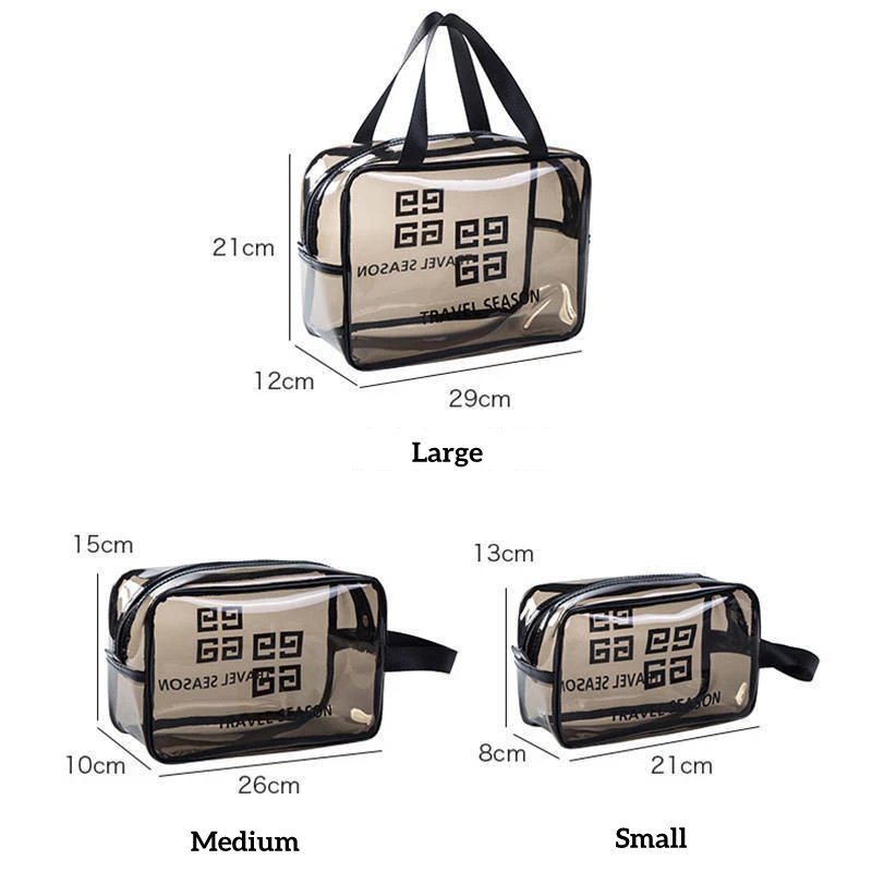 Trousse de Toilette Transparente Imperméable – 3 Tailles, Grande Capacité image 9