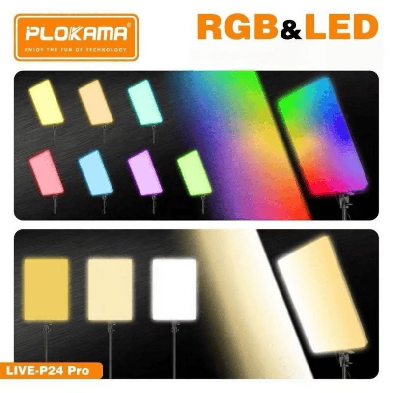 Éclairage LED RGB Professionnel pour Créateurs – Plokama LIVE-P24 Pro 80W image 4