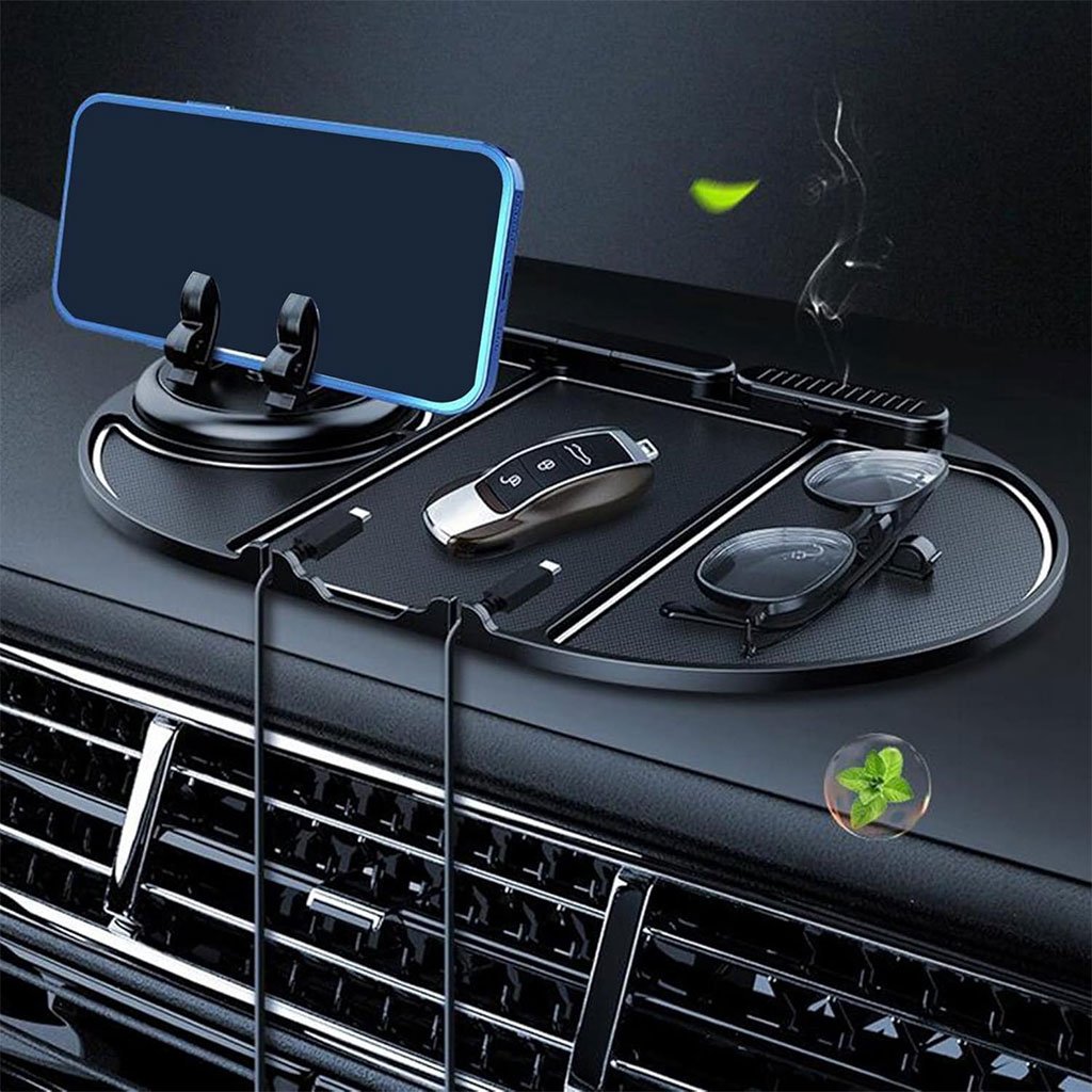 Tapis Antidérapant Multifonction pour Voiture – Support Téléphone et Rangement image 4