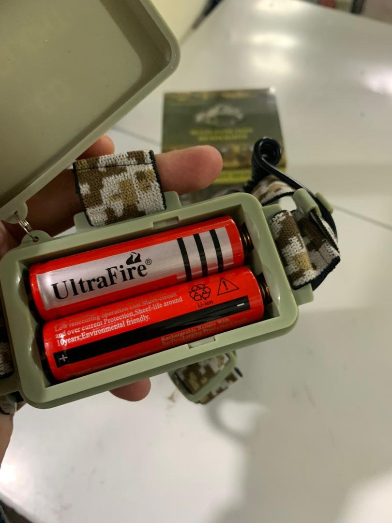 Lampe frontale LED motif camouflage rechargeable مصباح رأس قابل للشحن بنمط التمويه image 6