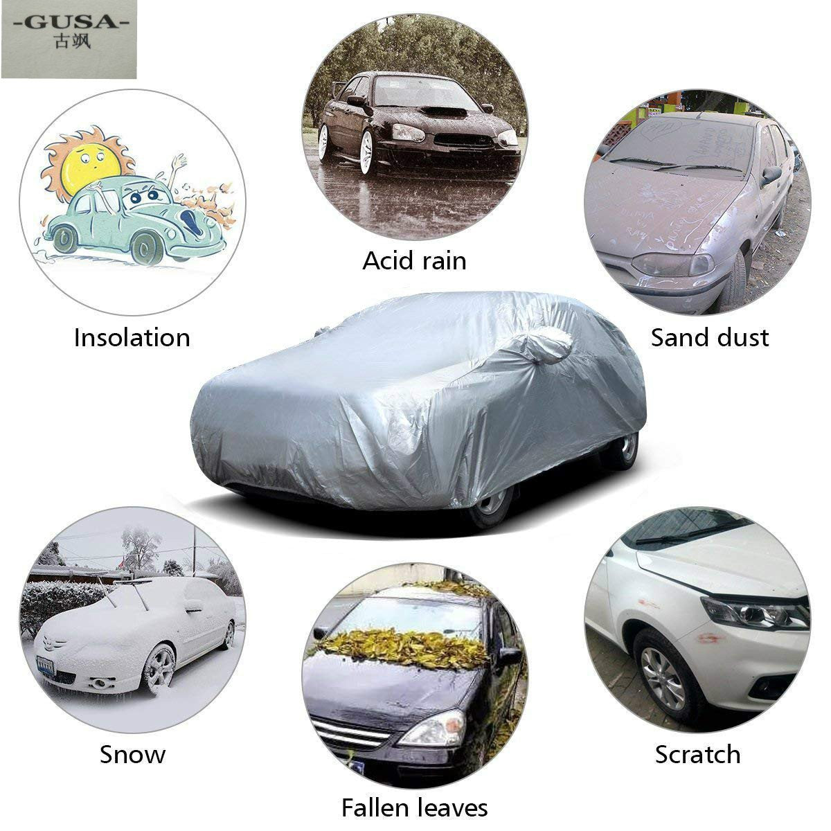 Bâche Auto Housse de Protection 4 Saisons (Tout types de voiture) /M/L/XL image 2