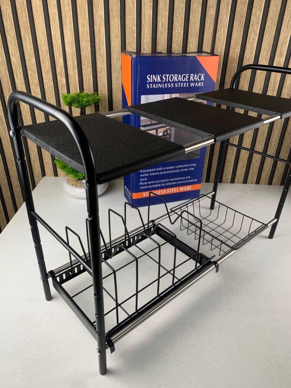 Étagère de Rangement Extensible et Ajustable – Organisation Intelligente pour Cuisine et Espace Sous Évier image 4