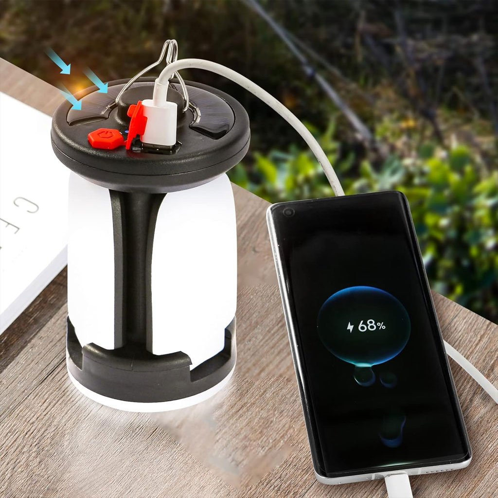 Lampe de Camping LED 60 LEDs Rechargeable USB & Solaire image 3