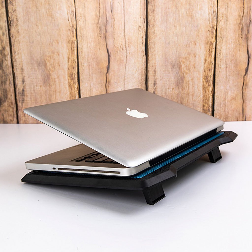 Support Refroidisseur Silencieux pour PC Portable 10 à 17 Pouces – 2 Ventilateurs image 1