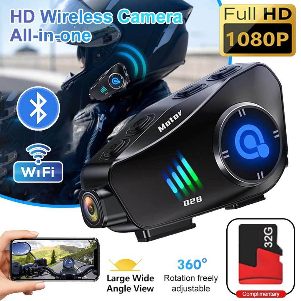 Oreillette Bluetooth pour Casque Moto avec Caméra HD Intégrée – Enregistrez et Profitez du Son en Toute Liberté image 0