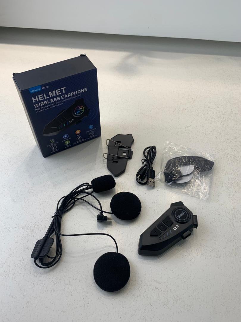 Microphone Casque Moto Sans Fil CL8 Bluetooth 5.3 avec Réduction Intelligente du Bruit image 1