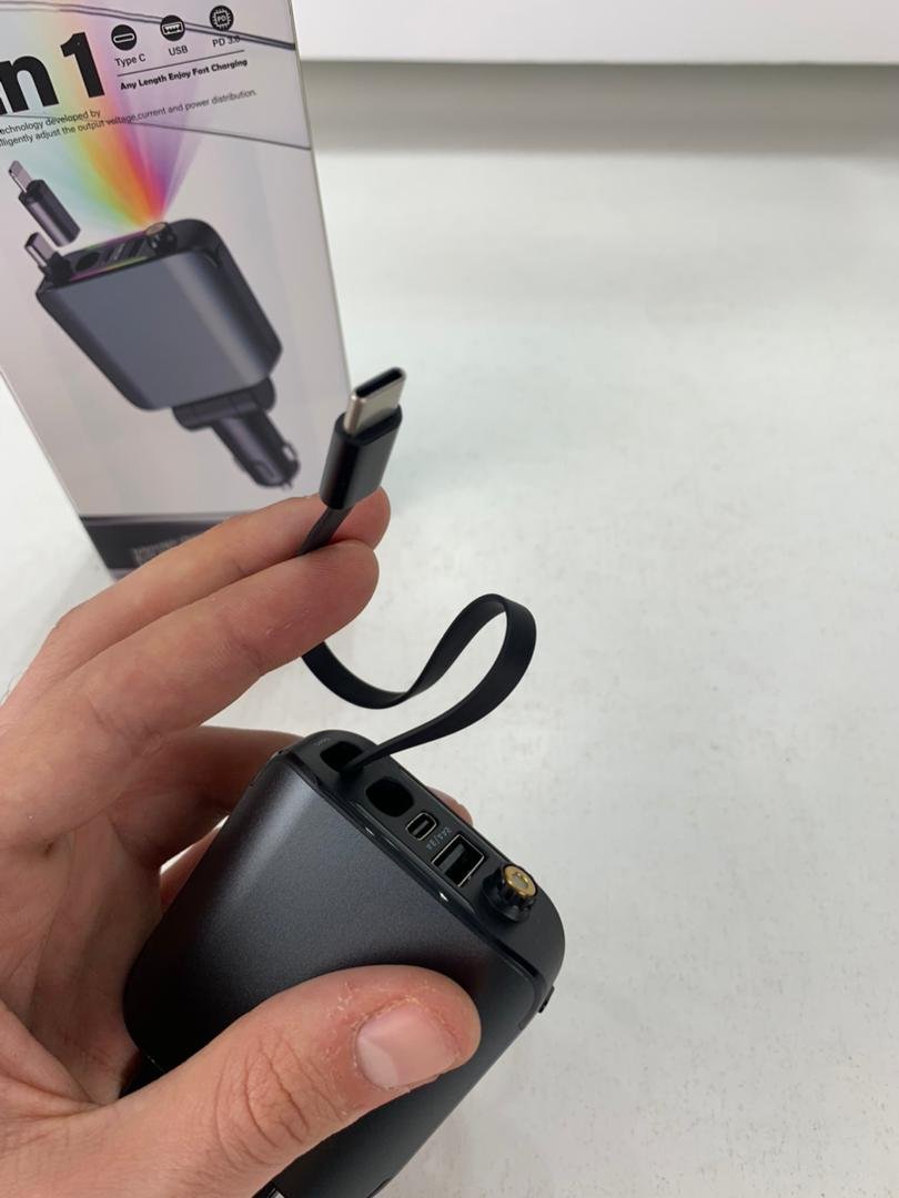 Chargeur de Voiture Rétractable 4 en 1 – Rapide et Ambiance LED image 6