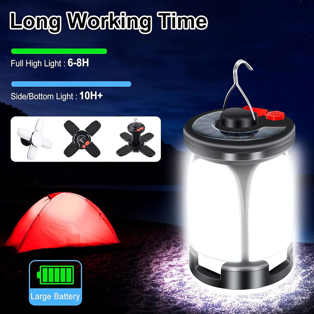 Lampe de Camping LED 60 LEDs Rechargeable USB & Solaire image 0