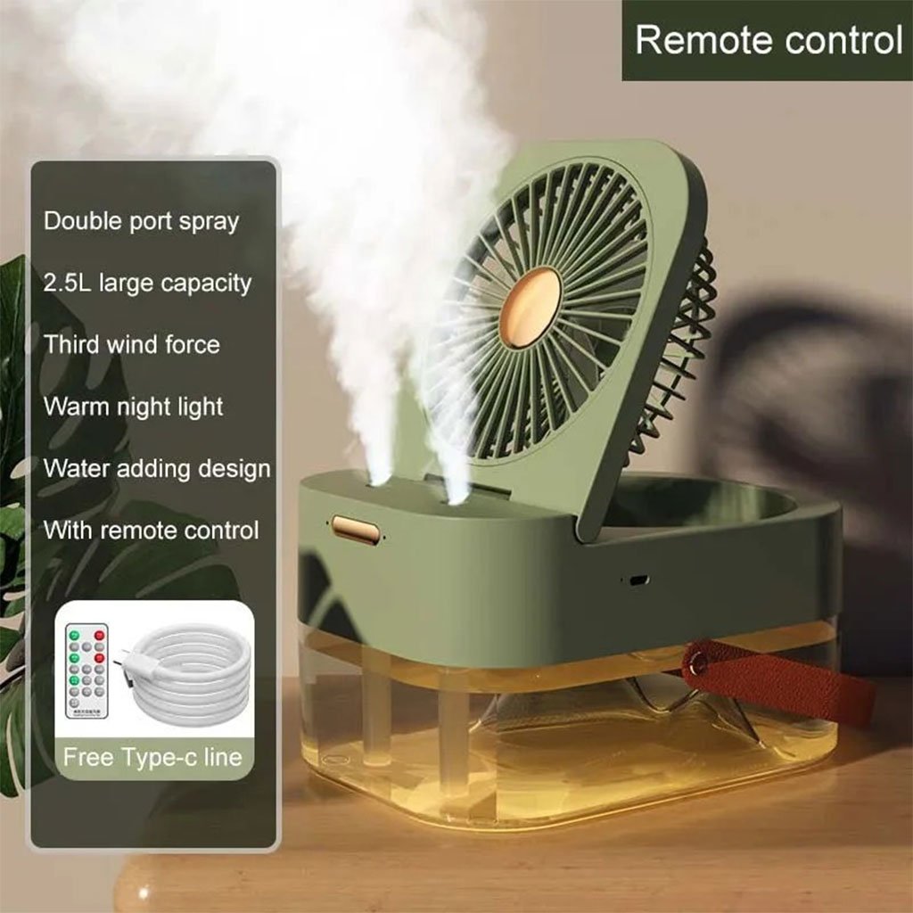 Ventilateur Brumisateur Portable à Double Buse avec Télécommande image 4