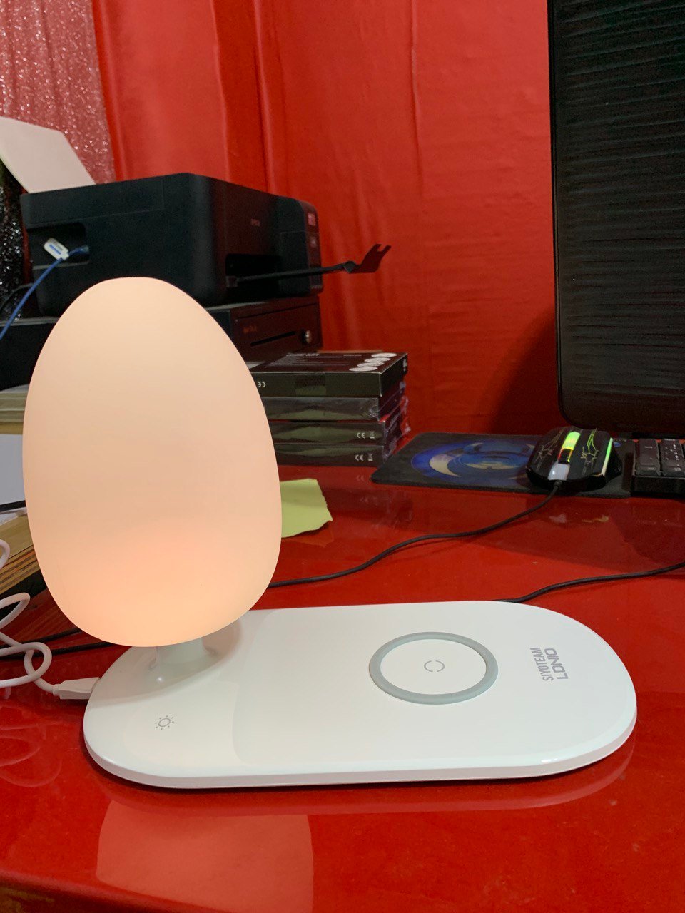Chargeur Sans Fil 15W avec Lampe LED Intégrée – Modèle Y3, USB-C image 3