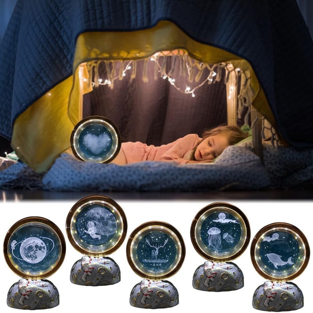 Lampe Cristal Système Solaire 3D avec LED – Globe Astronomique Décoratif image 6