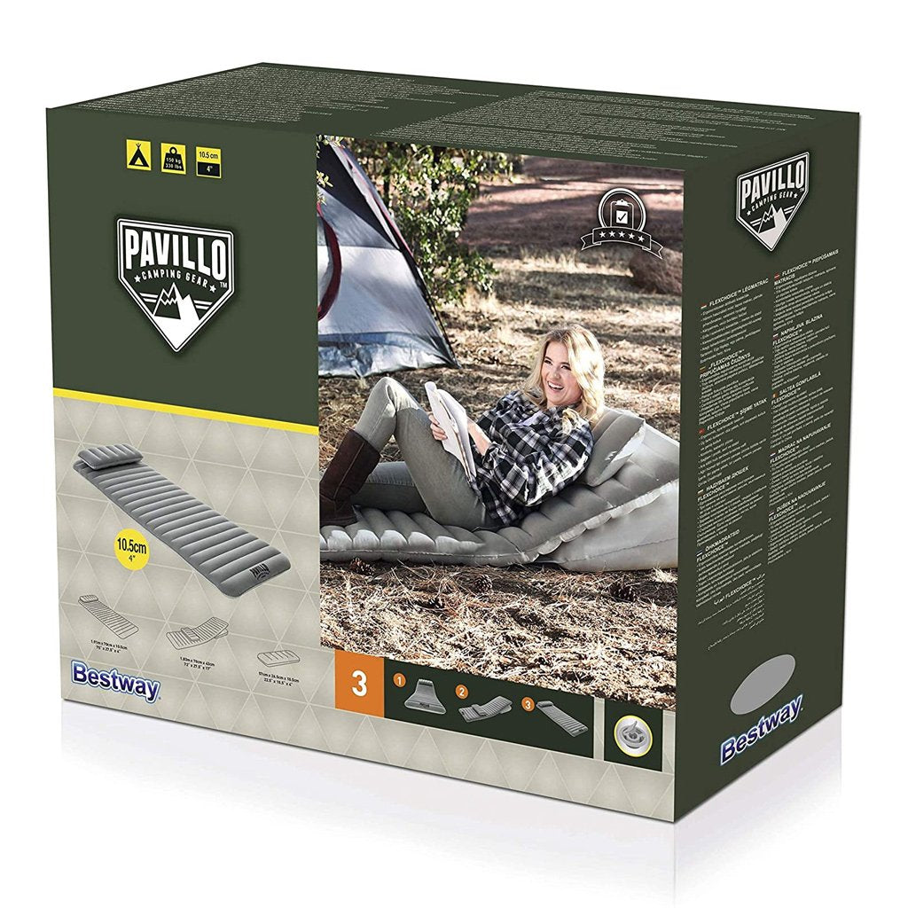 Matelas Gonflable 1 Place avec Oreillers – Ergonomique et Extérieur image 3