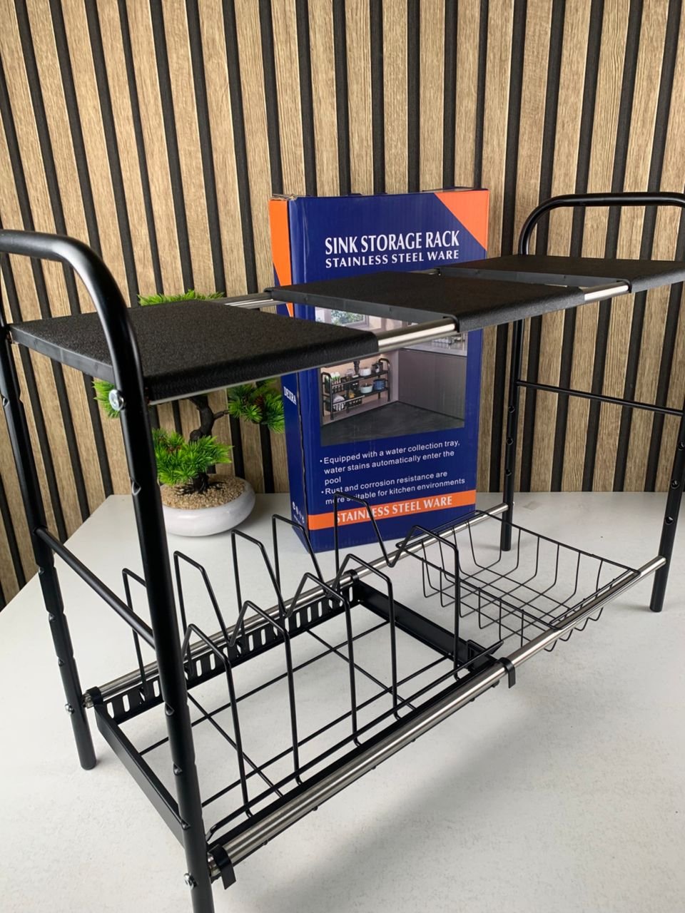 Étagère de Rangement Extensible et Ajustable – Organisation Intelligente pour Cuisine et Espace Sous Évier image 3