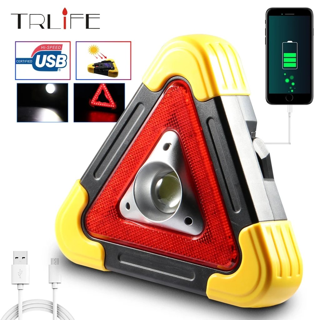 Triangle d’Alerte LED Solaire Rechargeable – 5 Modes & Powerbank image 2