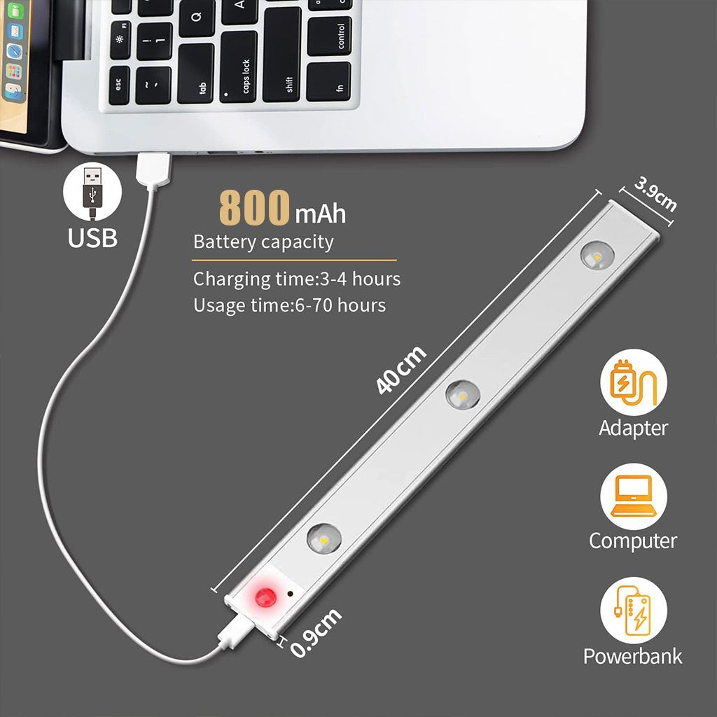 Lampe LED Rechargeable avec Détecteur De Mouvement Intérieur 3 Modes 40CM image 6