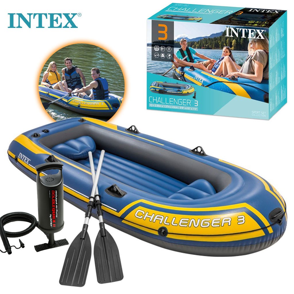 Bateau Gonflable Challenger 3 avec Rames et Pompe – Intex 68370EP | قارب مطاطي Challenger 3 مع مجاديف ومضخة image 1