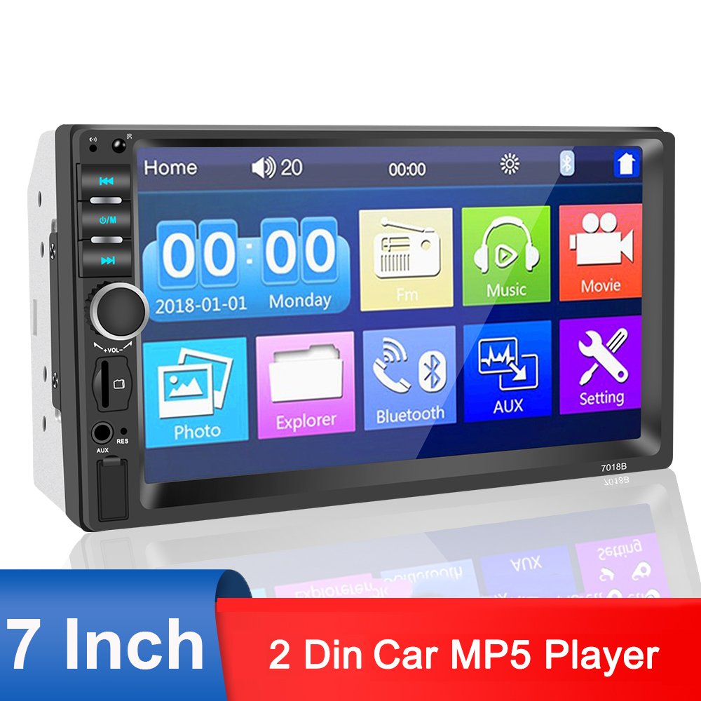Autoradio Écran Tactile 7” 7018B – Bluetooth &amp; Caméra Recul image 0