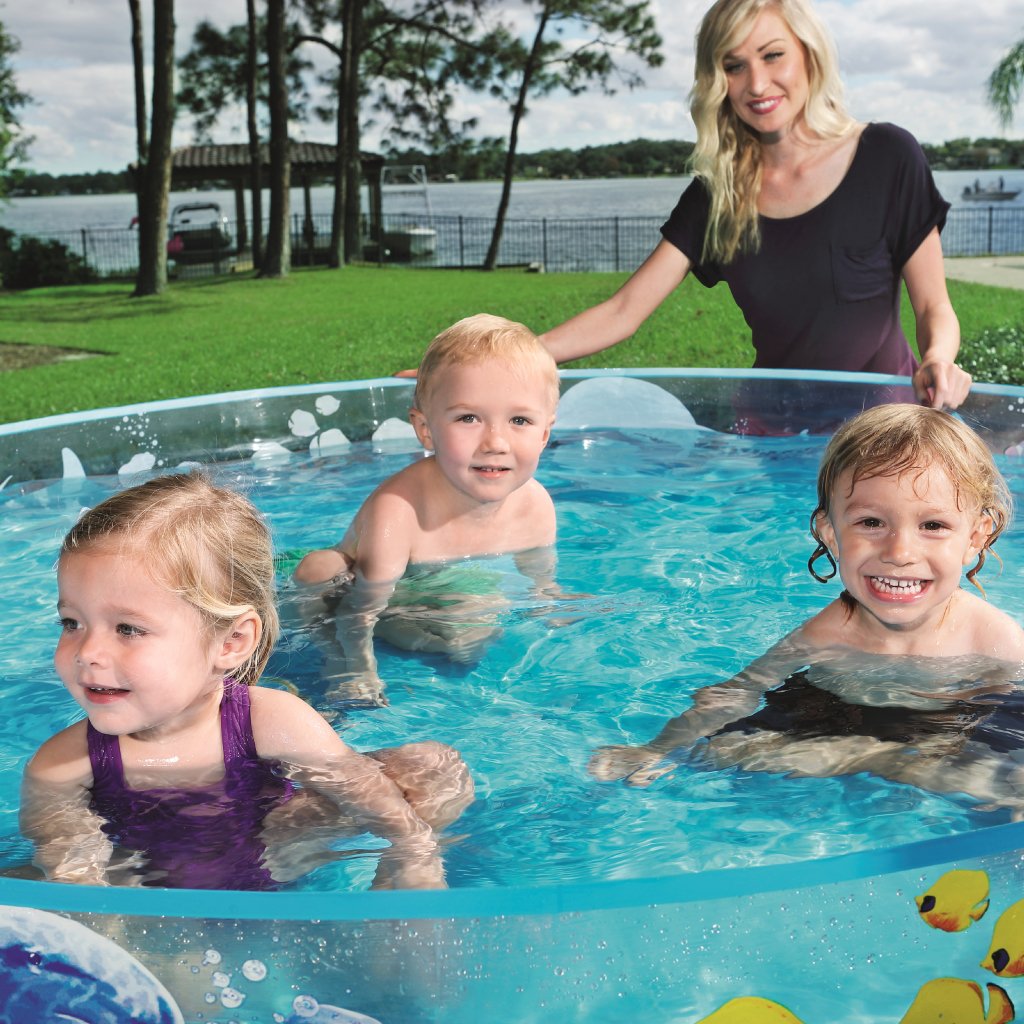 Piscine Rigide Aquarium 183x38 cm Bestway Enfants – مسبح صيفي صلب برسومات الأسماك للأطفال image 2