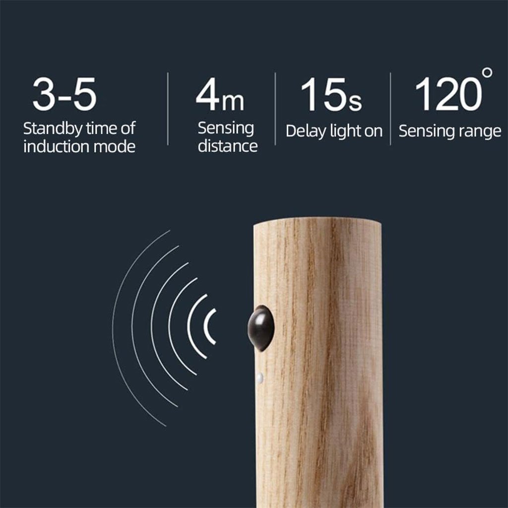 Lampe détecteur intelligente en bois – élégante, pratique et chaleureuse image 4